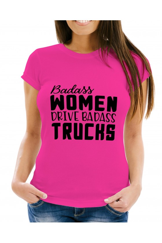 Trucker T-shirt illustration | Badass woman