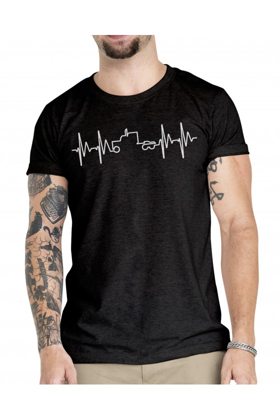 Trucker T-shirt illustration | Heart rate heart truck