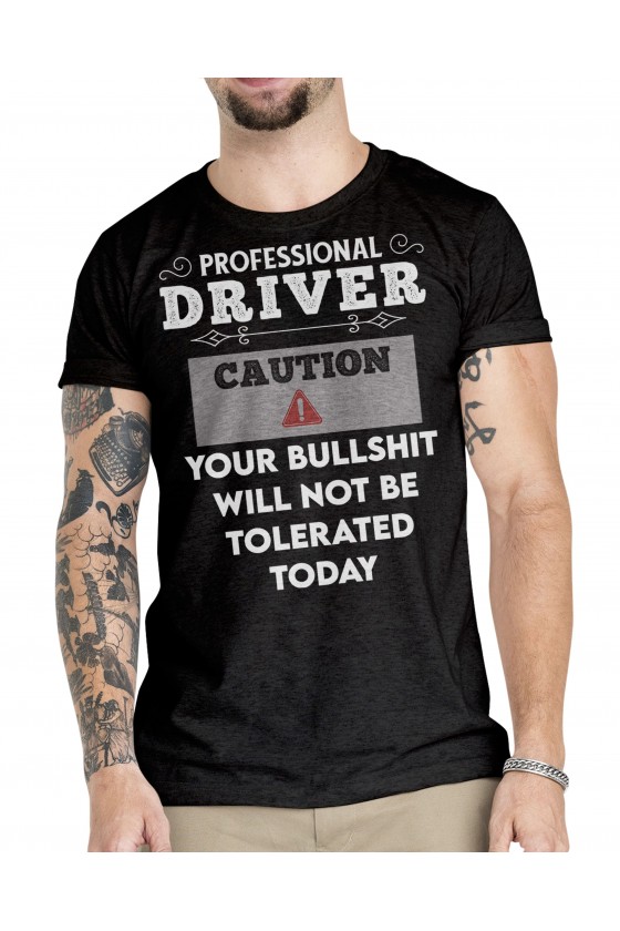 Trucker T-shirt illustration | Professional driver, Caution