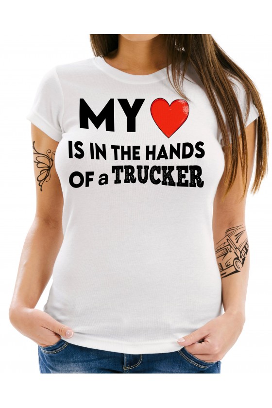 Trucker T-shirt illustration | My is in the hands of a Trucker