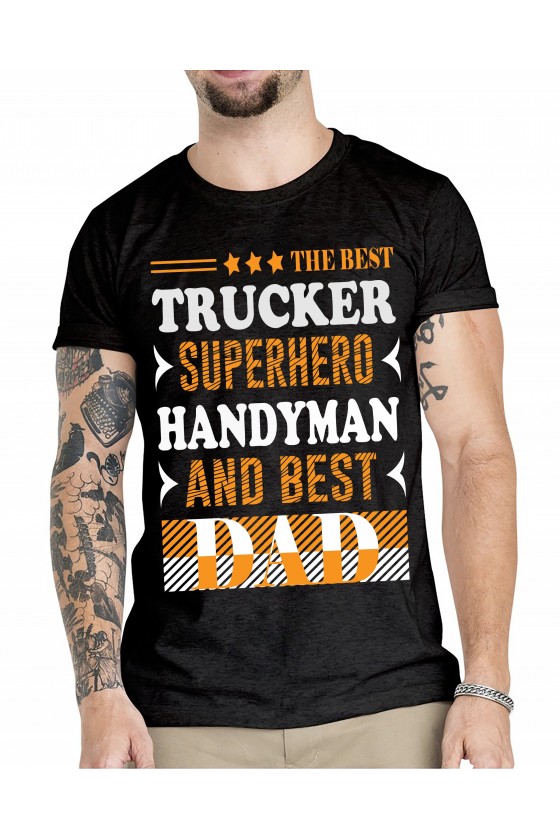 Camiseta Camionero ilustración | The Best Trucker Superhero handyman and Best