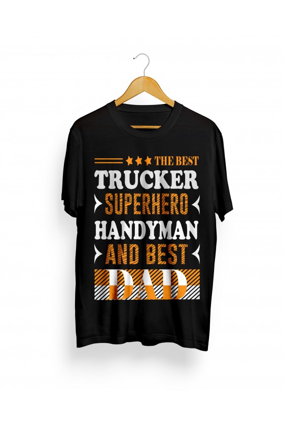 Trucker T-shirt illustration | The Best Trucker Superhero handyman and Best