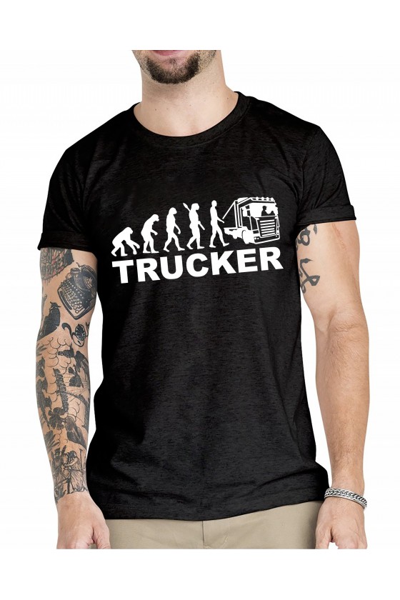 Trucker T-shirt illustration | Evolution Trucker