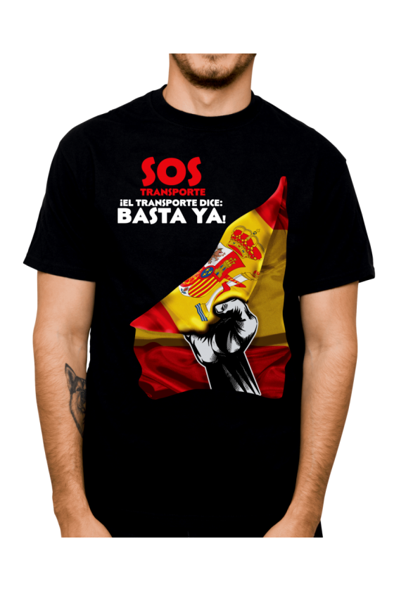 Camiseta SOS Transportista Bandera España Huelga Transportistas 2022
